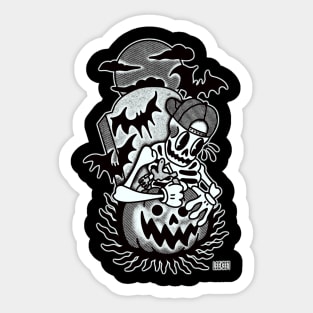 Vintage cartoon style tattoo artist. Sticker